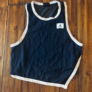 Air Jordan Black Tank Top with White Trim